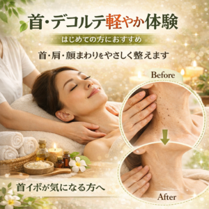 首イボが気になってませんか？
是非当サロンにご相談くださいね☆